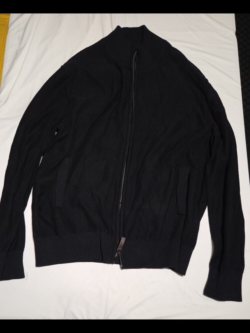Merona mens XXL black zip up sweater jacket #19